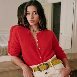 Sézane Gaspard Cardigan - Red